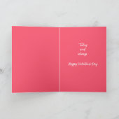 Be My Valentine Folded Valentine's Day Greeting Kaart (Binnen)