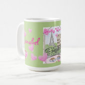 Be My Valentine Paris Eiffel Tower Personalize Koffiemok (Voorkant links)
