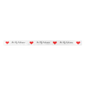 Be My Valentine Red Hearts 1.5 INCH Lint (Voorkant)