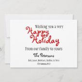 Be Naughty Save Père Noël a trip - Carte de vacanc (Dos)