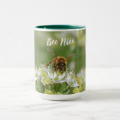 Be Nice Bee on Flower Mug Cup (Centre)