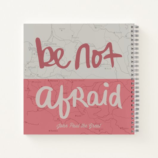 Be not afraid notitieboek (Achterkant)