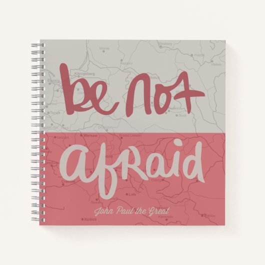 Be not afraid notitieboek (Voorkant)