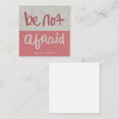 Be not afraid notitiekaartje (Voorkant / Achterkant)