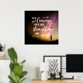 Be of Good Courage night sky - Psalm 31:24 Poster (Thuiskantoor)