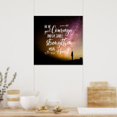 Be of Good Courage night sky - Psalm 31:24 Poster (Keuken)