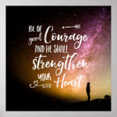 Be of Good Courage night sky - Psalm 31:24 Poster (Voorkant)