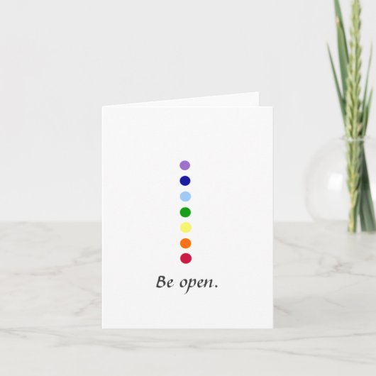 Be Open - Simple Cartes pour notes de design Chakr (Devant)