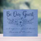 Be Our Guest and Sign Our Guestbook Blue Wedding (Neutre)