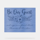 Be Our Guest and Sign Our Guestbook Blue Wedding (Recto)