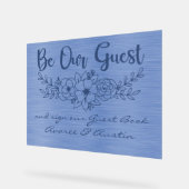 Be Our Guest and Sign Our Guestbook Blue Wedding (Angle)