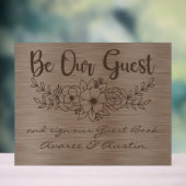 Be Our Guest and Sign Our Guestbook Brown Wedding (Neutre)