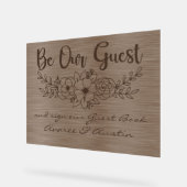 Be Our Guest and Sign Our Guestbook Brown Wedding (Angle)