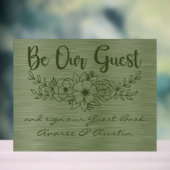 Be Our Guest and Sign Our Guestbook Green Wedding (Neutre)