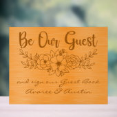 Be Our Guest and Sign Our Guestbook Orange Wedding (Neutre)