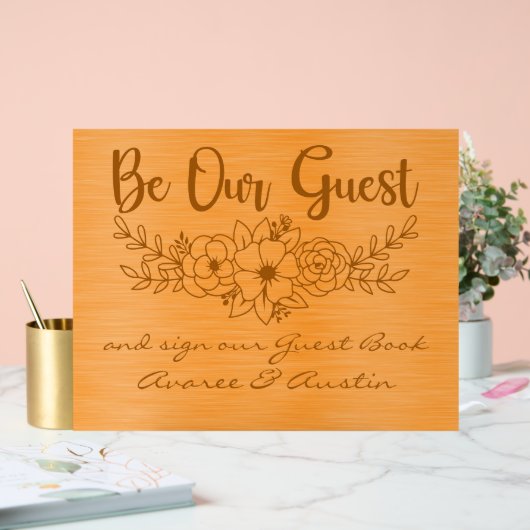 Be Our Guest and Sign Our Guestbook Orange Wedding (Mariage)