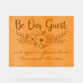 Be Our Guest and Sign Our Guestbook Orange Wedding (Recto)