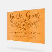 Be Our Guest and Sign Our Guestbook Orange Wedding (Angle)
