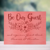 Be Our Guest and Sign Our Guestbook Red Wedding (Neutre)