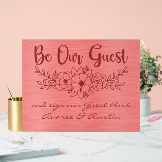 Be Our Guest and Sign Our Guestbook Red Wedding (Mariage)
