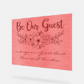 Be Our Guest and Sign Our Guestbook Red Wedding (Angle)
