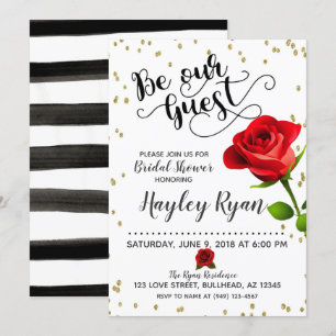 Be Our Guest Bruidsfeest Uitnodiging