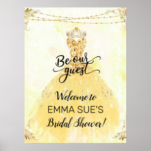 Be our Guest Princess Bruiloft Feest Welkomstbord Poster