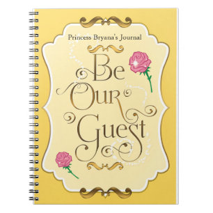Be Our Guest Roze Roos Prinses Notitieboek Dagboek