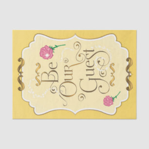 Be Our Guest Roze Rozen Geel Goud Princess Tissuepapier