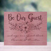 Be Our Guest  Sign Our Guestbook Burgundy Wedding (Neutre)