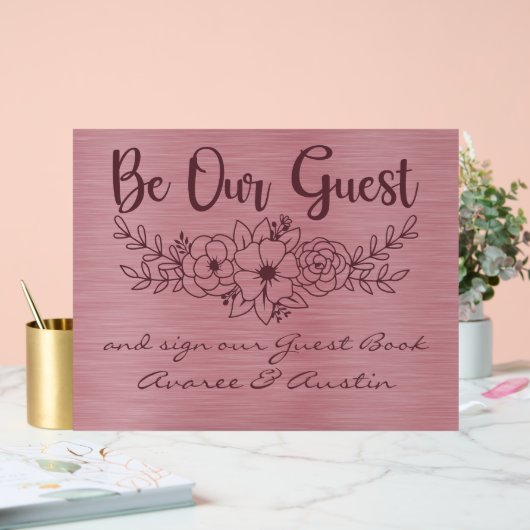 Be Our Guest  Sign Our Guestbook Burgundy Wedding (Mariage)