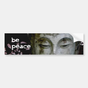 "Be Peace" Serene Buddha (zwart/wit) Bumpersticker