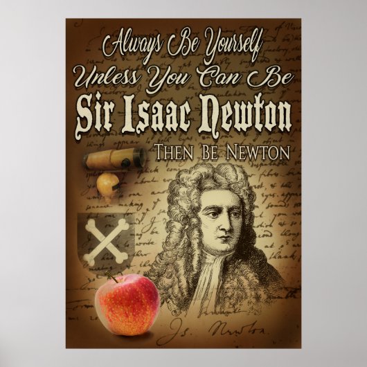 Be Sir Isaac Newton Poster (Voorkant)