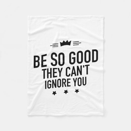 Be so good black fleece deken (Voorkant)