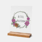 Be Still and Know Acrylic Sign (Angle)