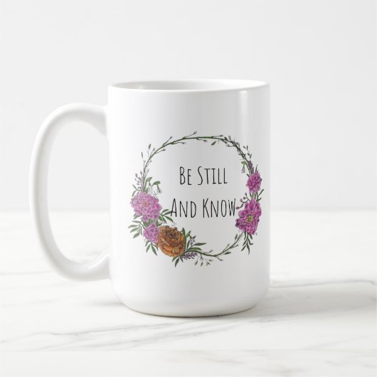 Be Still and Know Coffee Mug (Gauche)