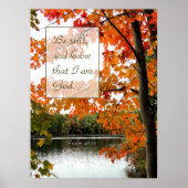 Be Still and Know, Fall Christian Poster (Devant)