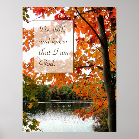 Be Still and Know, Fall Christian Poster (Devant)