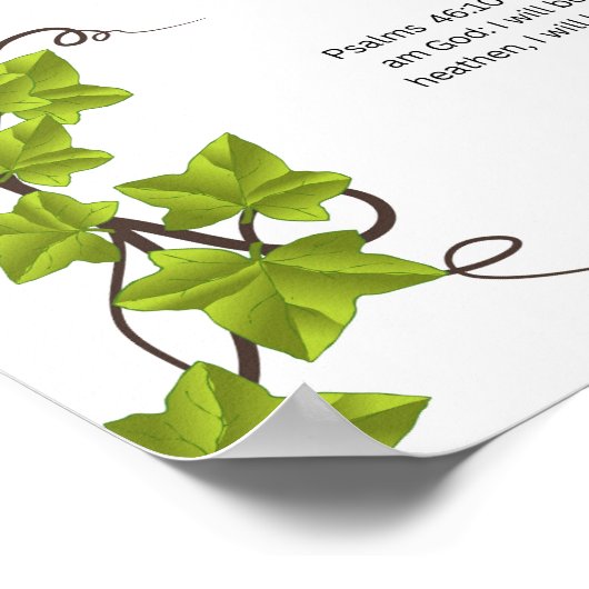 Be Still and Know Psalm 46:10 Christian Wall Poster (Hoek)