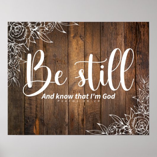 Be Still and Know That I’m God Poster (Voorkant)