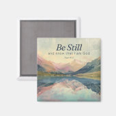 Be Still Pastel Mountain Magnet (Recto/Verso)