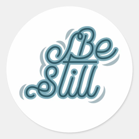 Be Still Ronde Sticker (Voorkant)