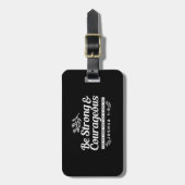 Be Strong and Courageous – Joshua 1:9 Bible Verse Bagagelabel (Voorkant verticaal)