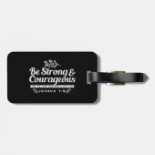 Be Strong and Courageous – Joshua 1:9 Bible Verse  Bagagelabel (Achterkant horizontaal)