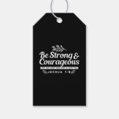 Be Strong and Courageous – Joshua 1:9 Bible Verse Cadeaulabel (Voorkant)