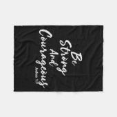 Be Strong And Courageous Joshua 1_9 Jesus Be Coura Fleece Deken (Voorkant (Horizontaal))