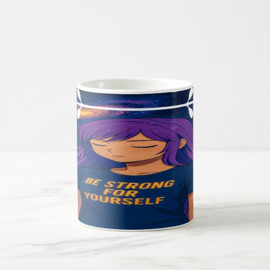 Be Strong for Yourself – Inspirational Anime Mug (Centre)