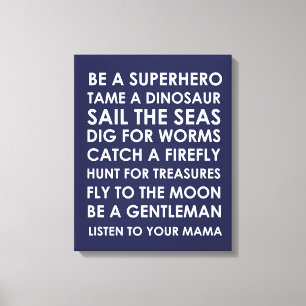 Be Superhero Wall Art Canvas - Superhero Speelkame Afdruk