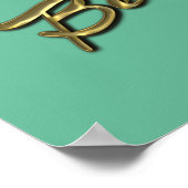 Be the Change Green Gold Celtic Mandala Poster (Coin)