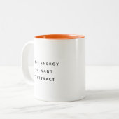 Be The Energy Typography Modern Two-Tone Mug (Devant gauche)